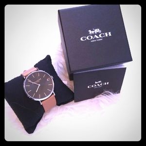 Men watch coach